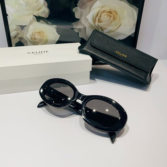 Celine Triomphe 01 Oval Sunglasses - Picture 3 of 6